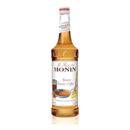 white background with a bottle, brown, and white label