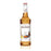 white background with a bottle, brown, and white label