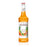 white background with a bottle, orange, and white label